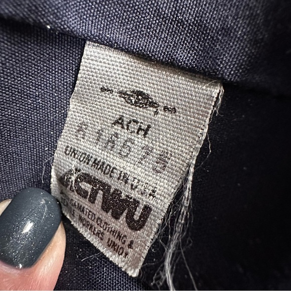 Vintage London Fog Men's Navy Blue Trench Coat Union Made Size XL 46 Regular EUC - Picture 8 of 9